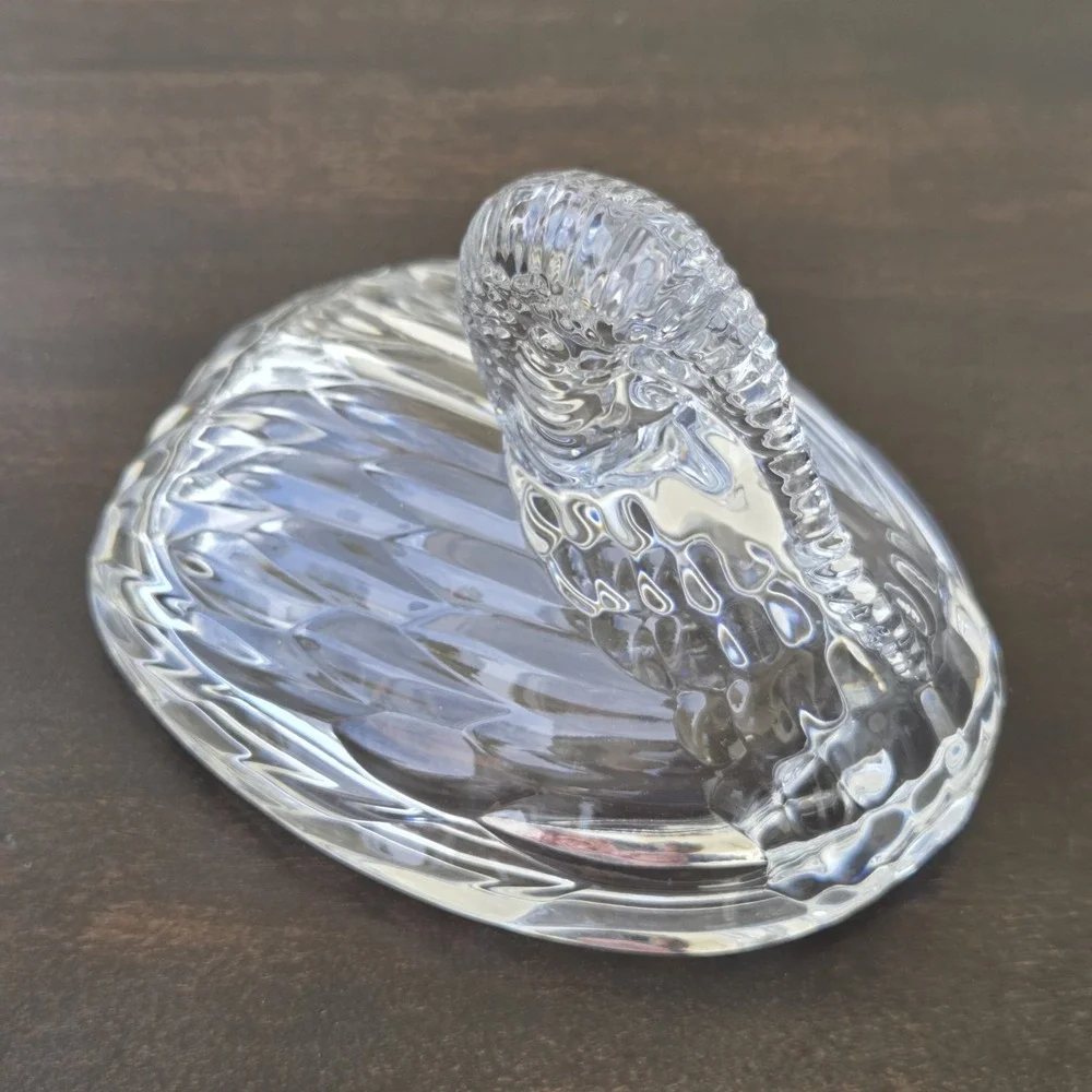 Shannon 24% Lead Crystal Turkey Covered Dish Czech Republic With Lid & Label